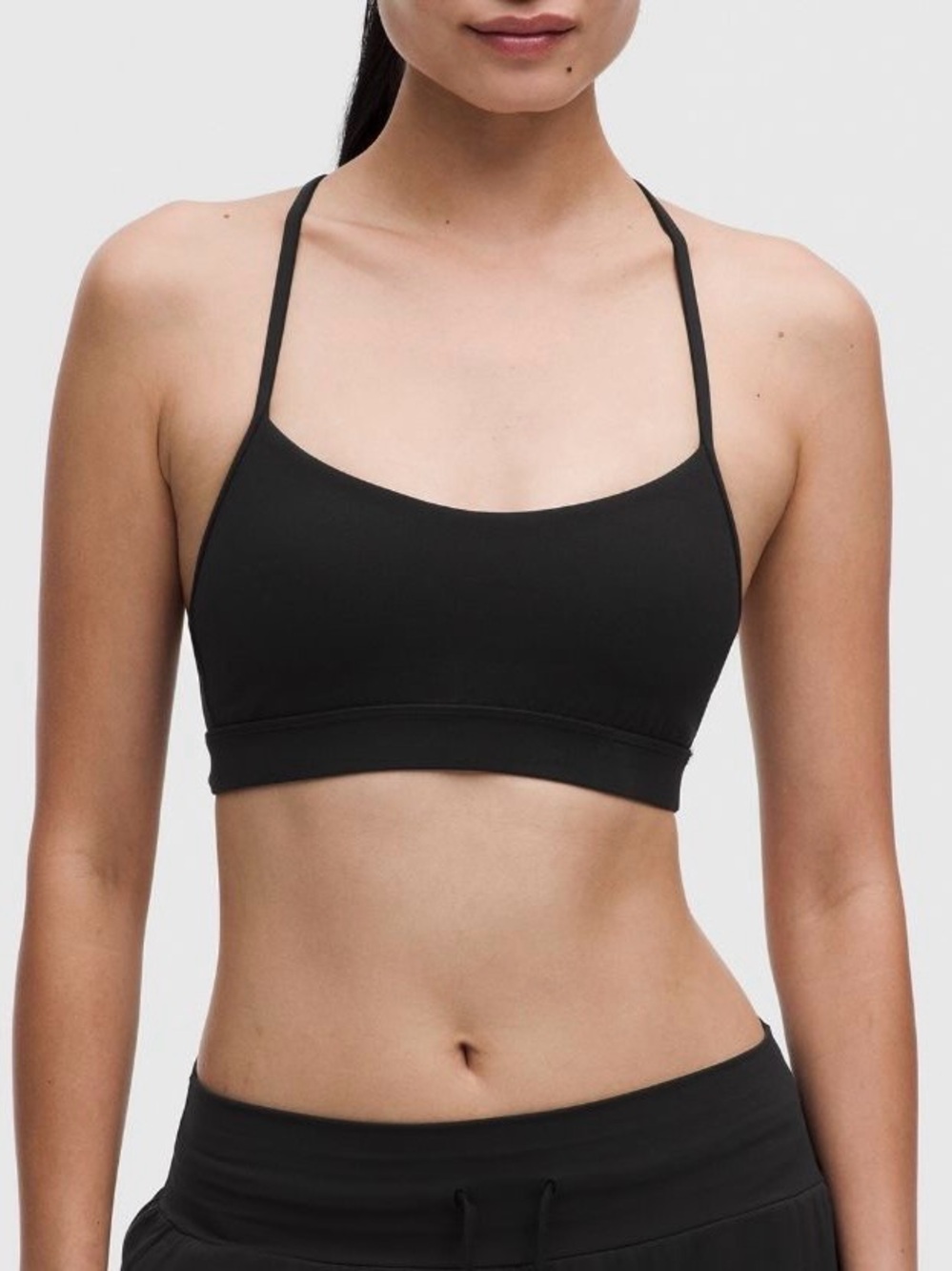Lululemon Flow Y Bra Nulu Size 8 Black